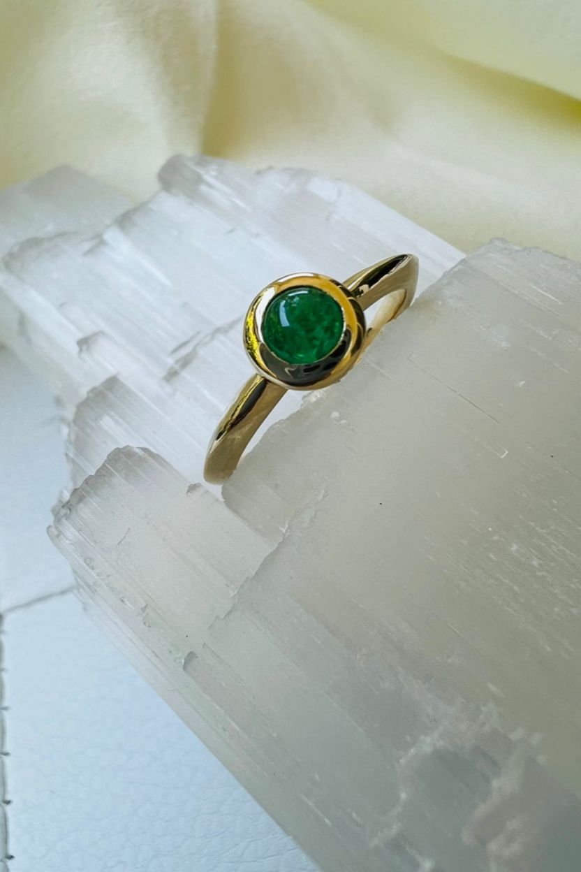 Emerald Basel Solitaire Ring