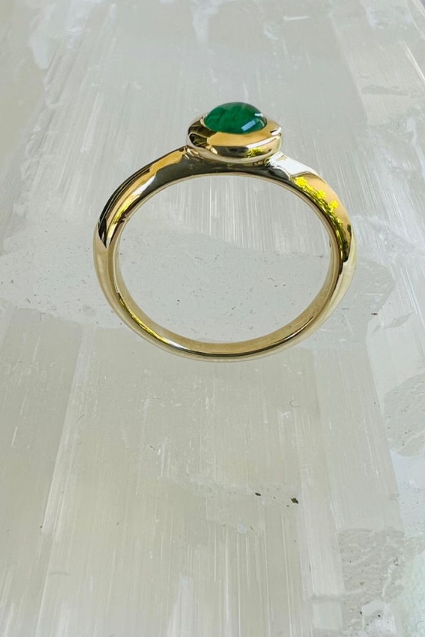 Emerald Basel Solitaire Ring