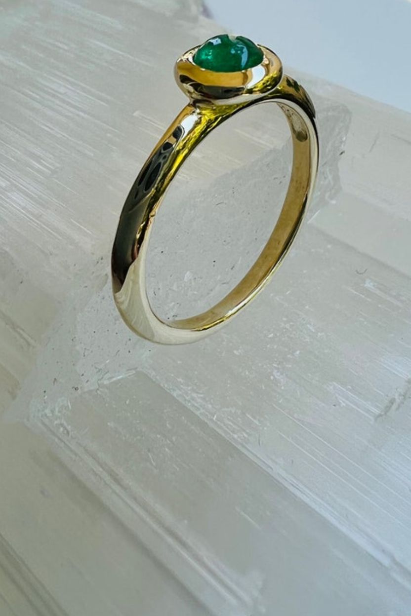Emerald Basel Solitaire Ring