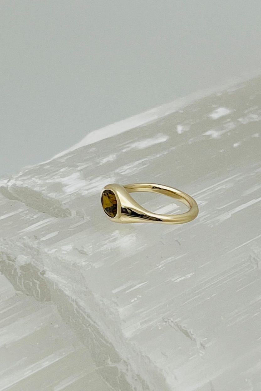 Gold Ring with Tourmaline Stone
